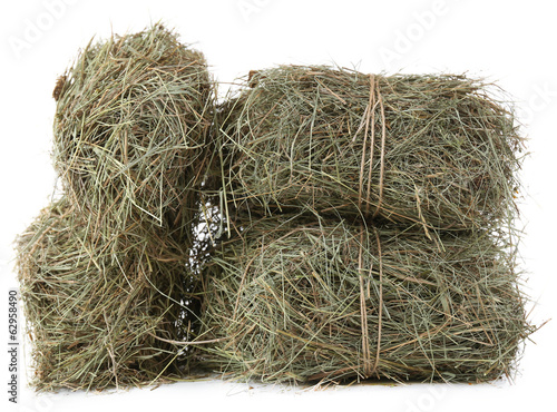 Photo: Hay, isolated on white Hay, isolated on white