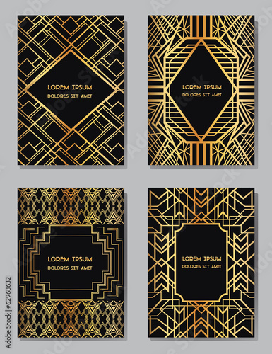Vector: Art Deco Vintage frames and design elements Art Deco Vintage frames and design elements