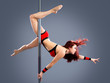 Young sexy pole dance woman. Young sexy pole dance woman.