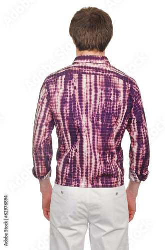 Photo: Male model with shirt isolated on white Male model with shirt isolated on white