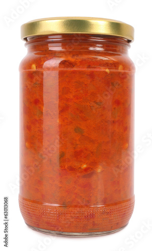 Photo: Ajvar chutney relish homemade product Ajvar chutney relish homemade product