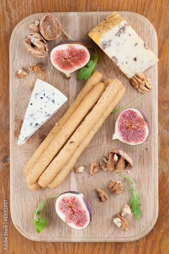 Photo: Cheese board with figs and nuts Cheese board with figs and nuts