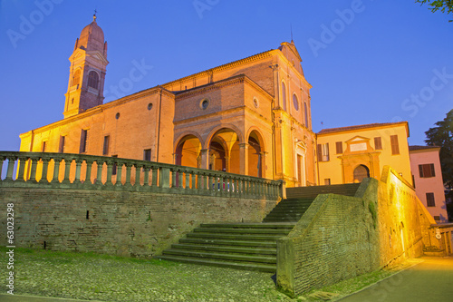 Photo: Bologna - Church San Michele in Bosco in evening dusk. Bologna - Church San Michele in Bosco in evening dusk.