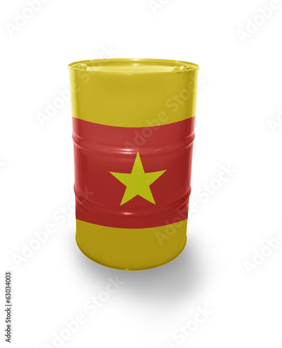 Illustration: Barrel with Vietnamese flag Barrel with Vietnamese flag