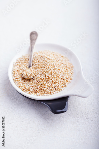 Photo: Raw Quinoa on Wood Raw Quinoa on Wood