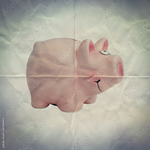 Photo: paper piggy bank paper piggy bank