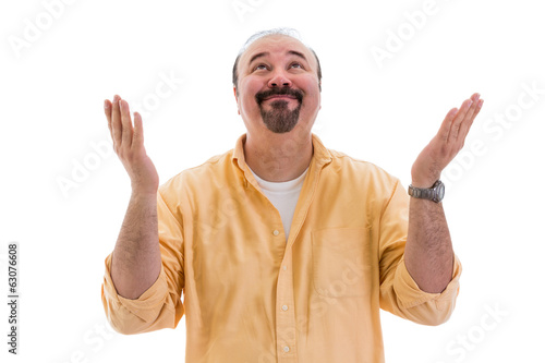 Photo: Happy man celebrating a success or solution Happy man celebrating a success or solution