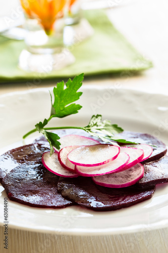 Photo: Beetroot radish carpaccio Beetroot radish carpaccio