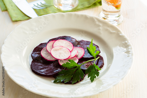 Photo: Beetroot radish carpaccio Beetroot radish carpaccio