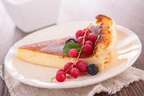 Photo: pastry slice and redcurrant pastry slice and redcurrant