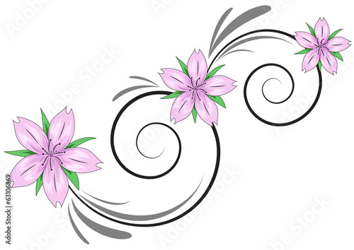 Vector: Decorazione fiori di ciliegio Decorazione fiori di ciliegio