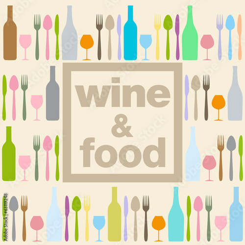 Vector: Menu wine&food Menu wine&food