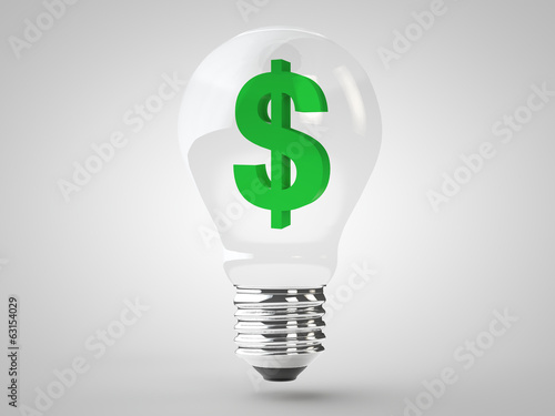 Illustration: dollar lamp dollar lamp