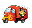 Pizza delivery. Vector illustration on a white background Pizza delivery. Vector illustration on a white background