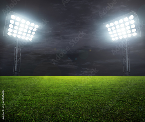 Photo: night-lit stadium night-lit stadium