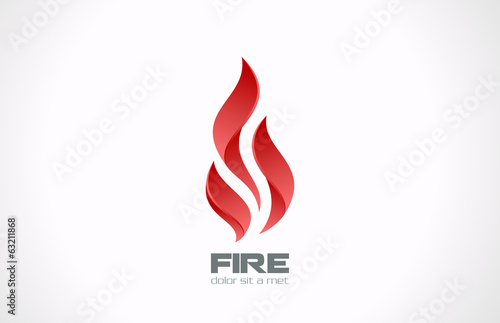 Vector: Fire Flame vector logo design. Tongues of flame creative icon Fire Flame vector logo design. Tongues of flame creative icon