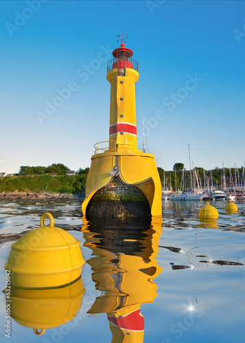 Photo: Yellow lighthouse Yellow lighthouse