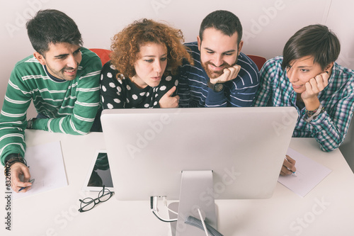 Photo: Group of Students with Computer Group of Students with Computer