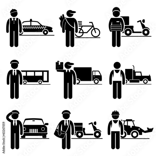Vector: Driver Delivery Jobs Occupations Careers Driver Delivery Jobs Occupations Careers