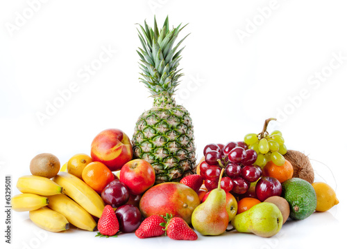 Photo: fruits isolated on a white background fruits isolated on a white background