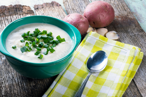 Photo: Bowl of creamy clam chowder. Seafood Chowder. Bowl of creamy clam chowder. Seafood Chowder.
