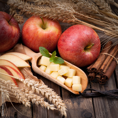 Photo: Diced apples Diced apples