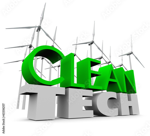 Illustration: Clean Tech Windmill Farm Renewable Energy Wind Turbines Clean Tech Windmill Farm Renewable Energy Wind Turbines