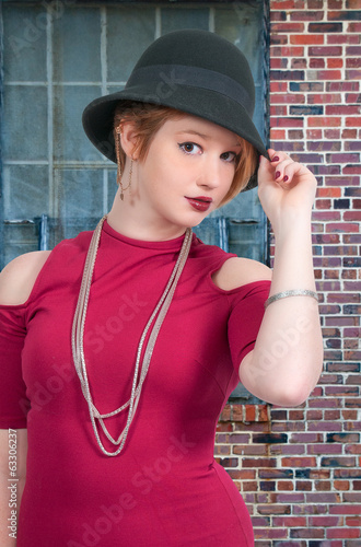 Photo: Woman Wearing Hat Woman Wearing Hat