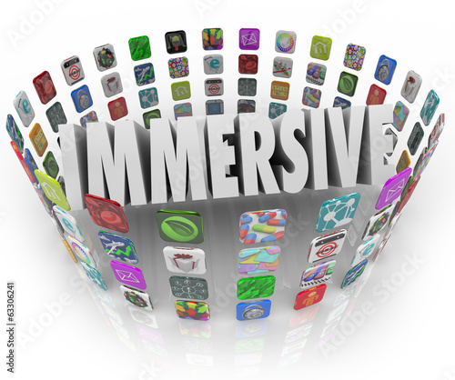Illustration: Immersive Word App Software Program Application Icons Immersive Word App Software Program Application Icons