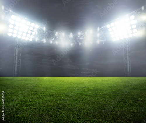 Photo: night-lit stadium night-lit stadium