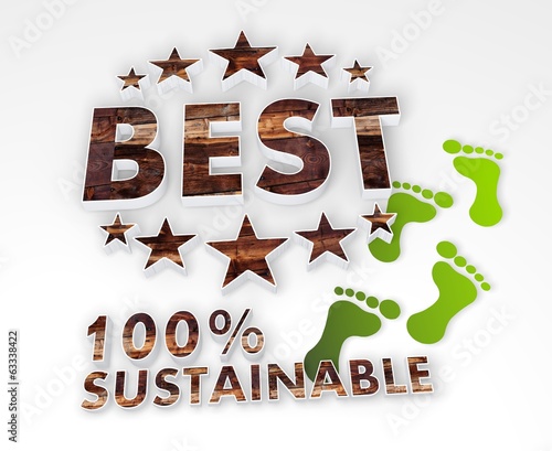 Illustration: sustainable best 3d icon sustainable best 3d icon