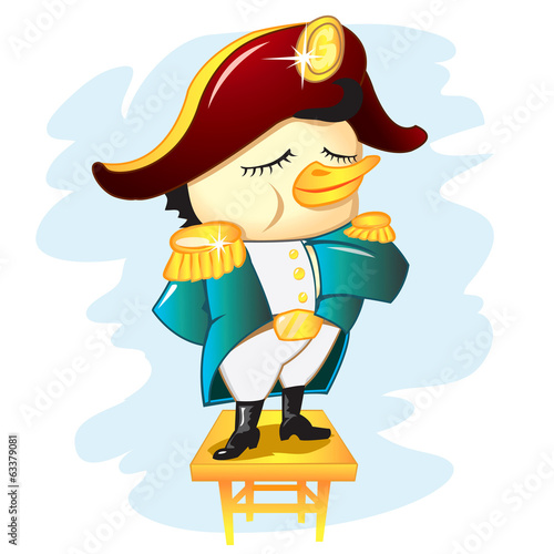 Vector: Illustration of the cartoon important goose Illustration of the cartoon important goose