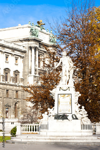 Photo: Mozart's statue in Hofburg Palace garden, Vienna, Austria Mozart's statue in Hofburg Palace garden, Vienna, Austria