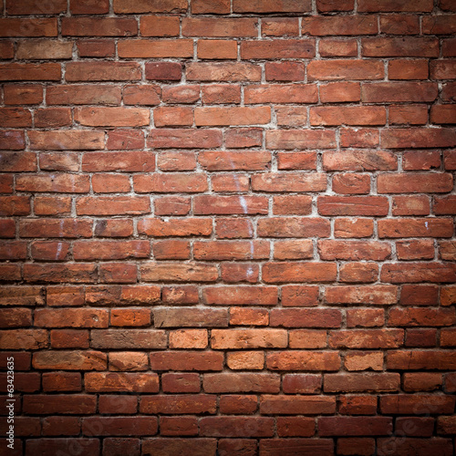  Old grunge red brick wall texture