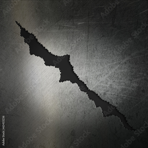 Illustration: Cracked grunge metal background Cracked grunge metal background