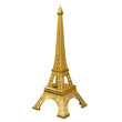 3d golden Eiffel Tower metallic 3d golden Eiffel Tower metallic