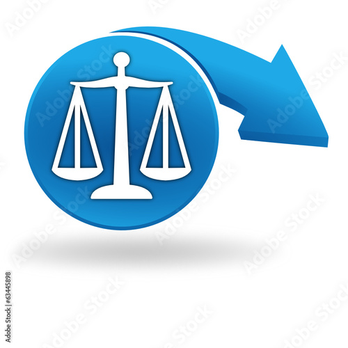Vector: justice sur bouton bleu justice sur bouton bleu