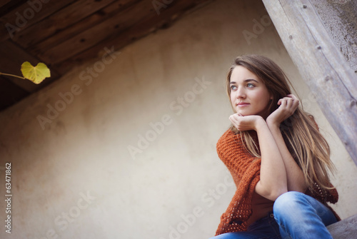Photo: Girl thinking Girl thinking