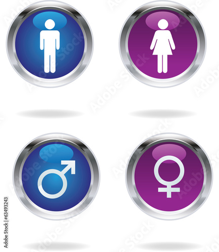 Vector: Male and female signs Male and female signs