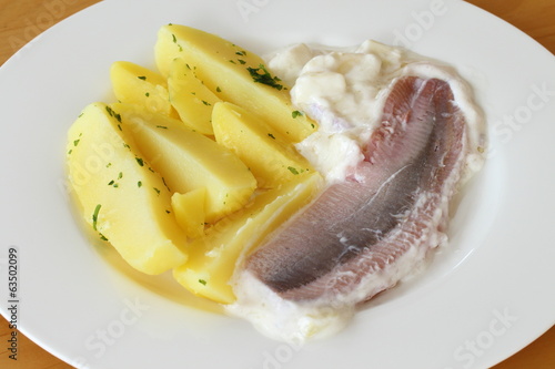 Photo: Soused herring with potatoes Soused herring with potatoes