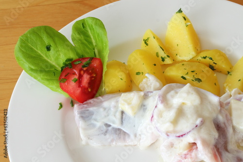 Photo: Soused herring with potatoes Soused herring with potatoes