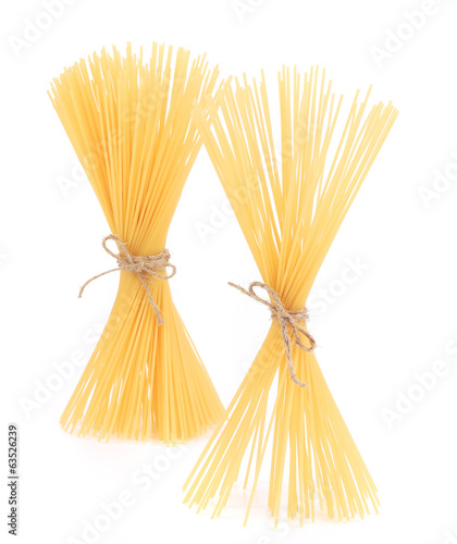 Photo: Pasta tied up by a rope. Pasta tied up by a rope.