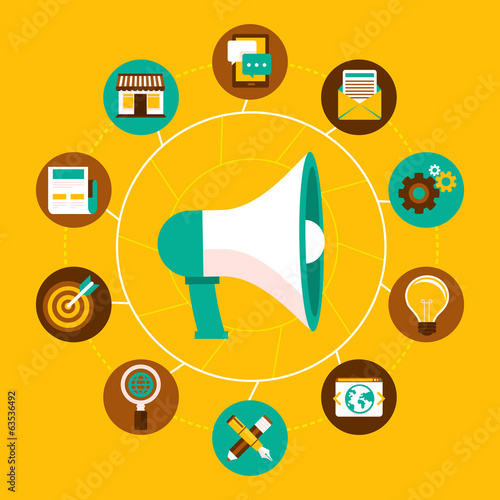 Vector: Vector internet marketing concept in flat style Vector internet marketing concept in flat style
