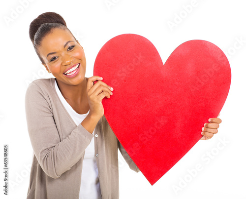 Photo: african american girl with heart shape african american girl with heart shape