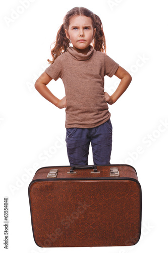 Photo: displeased evil child distraught little girl failure to travel s displeased evil child distraught little girl failure to travel s