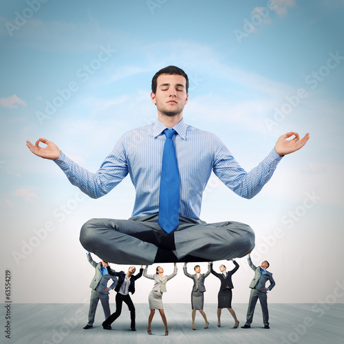 Photo: Meditating businessman Meditating businessman