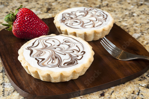 Photo: White Chocolate Tarts on Granite White Chocolate Tarts on Granite