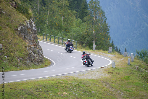 Photo: Motorradfahrerer auf der Silvretta-Hochalpenstraße Motorradfahrerer auf der Silvretta-Hochalpenstraße