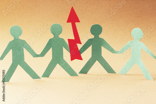 Photo: Paper doll people holding hands Paper doll people holding hands