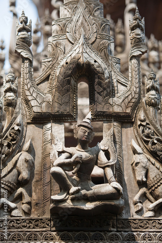 Photo: Carving detail of Shwenandaw Kyaung Temple Carving detail of Shwenandaw Kyaung Temple